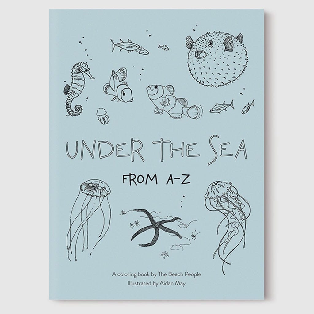 the beach people alphabet colouring book