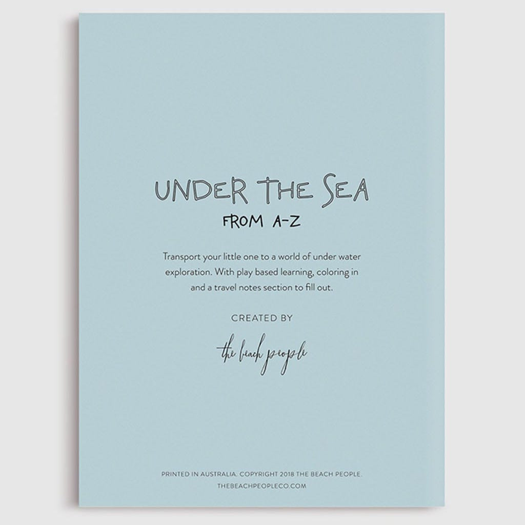 the beach people alphabet colouring book