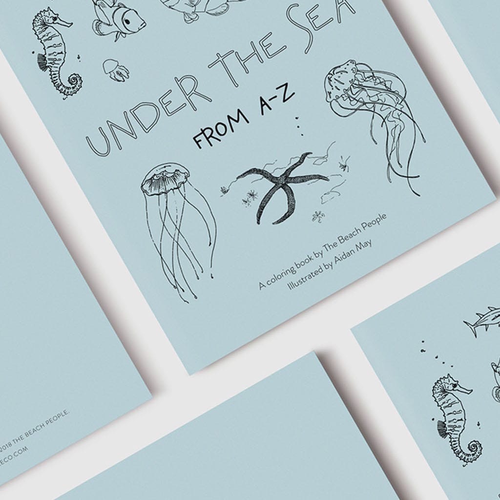 the beach people alphabet colouring book