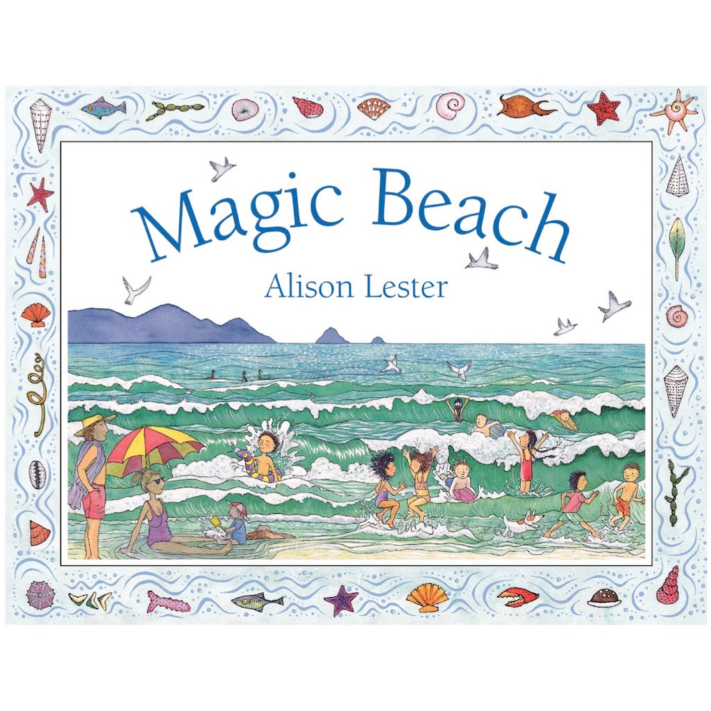magic beach by alison lester (board book)