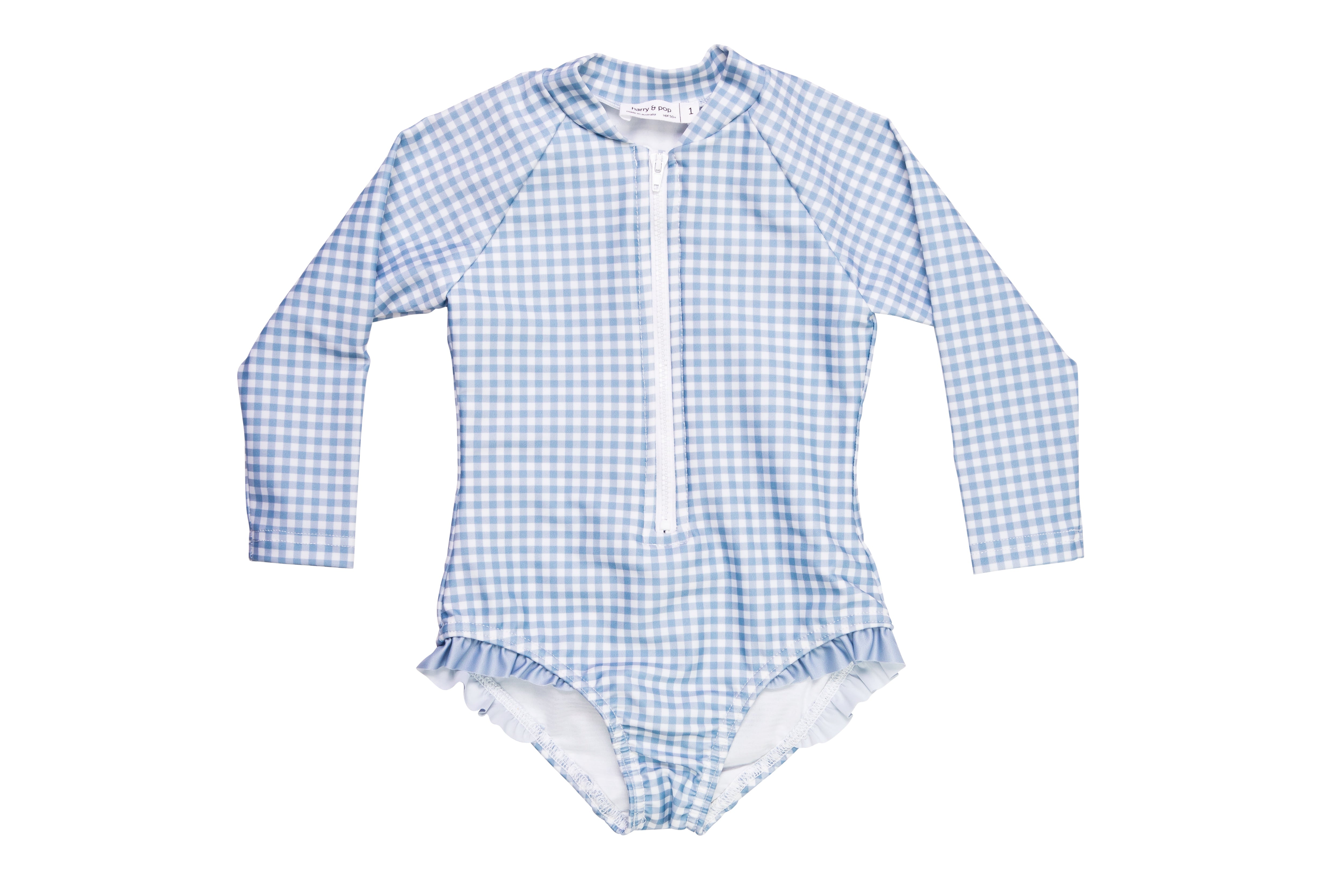 (sample) bells blue gingham surf suit (sold out)