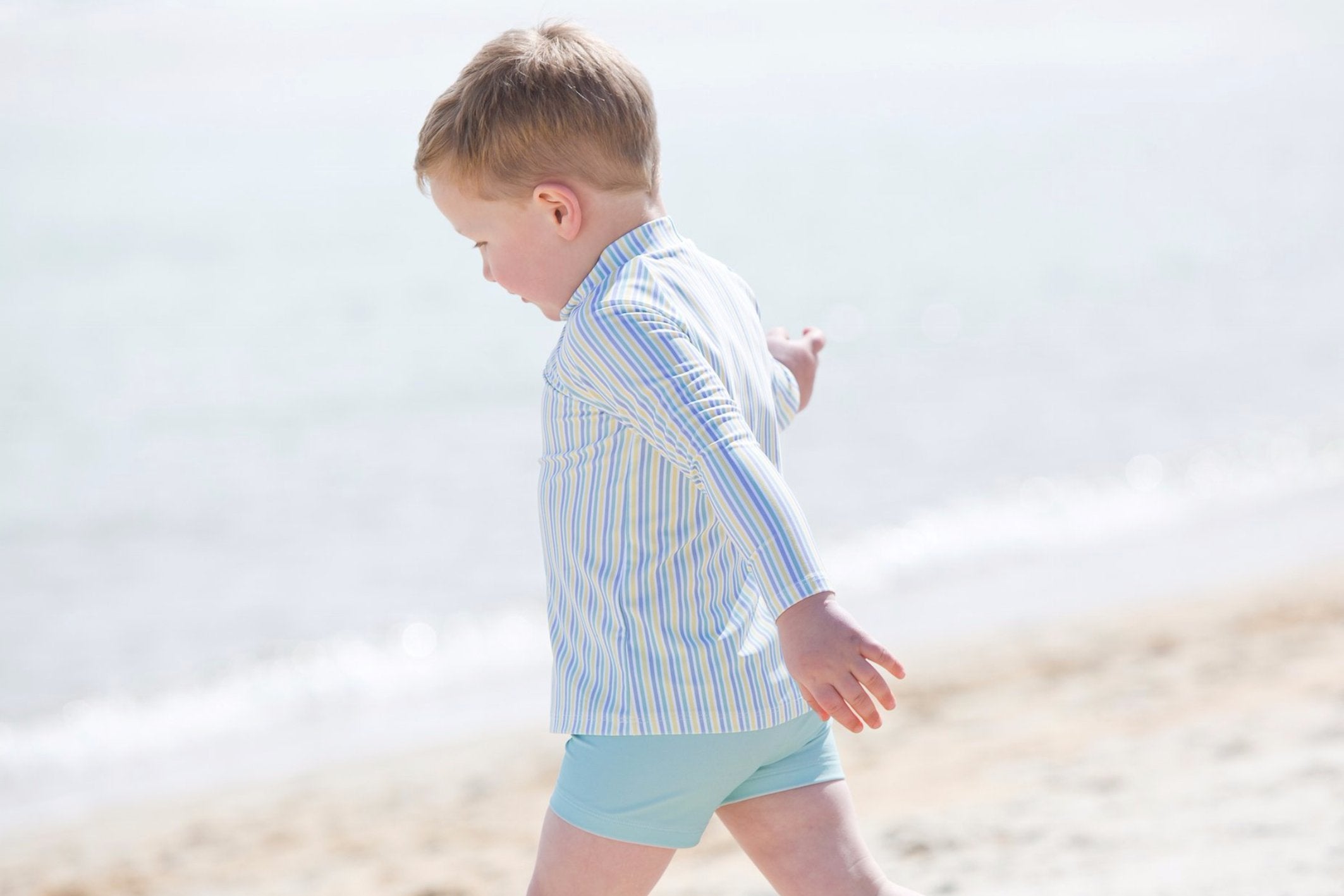 harry & pop budgie brief in great ocean green | UPF 50+ swimwear for kids, toddlers, baby