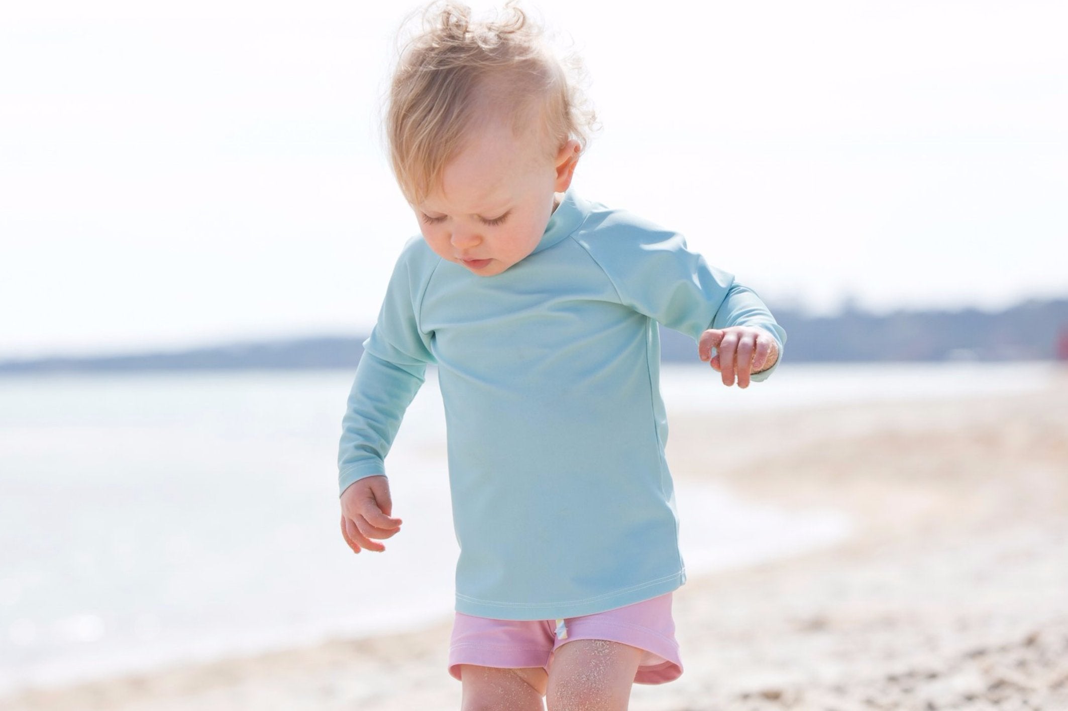 harry & pop budgie brief in palm cove pink | UPF 50+ swimwear for kids, toddlers, baby