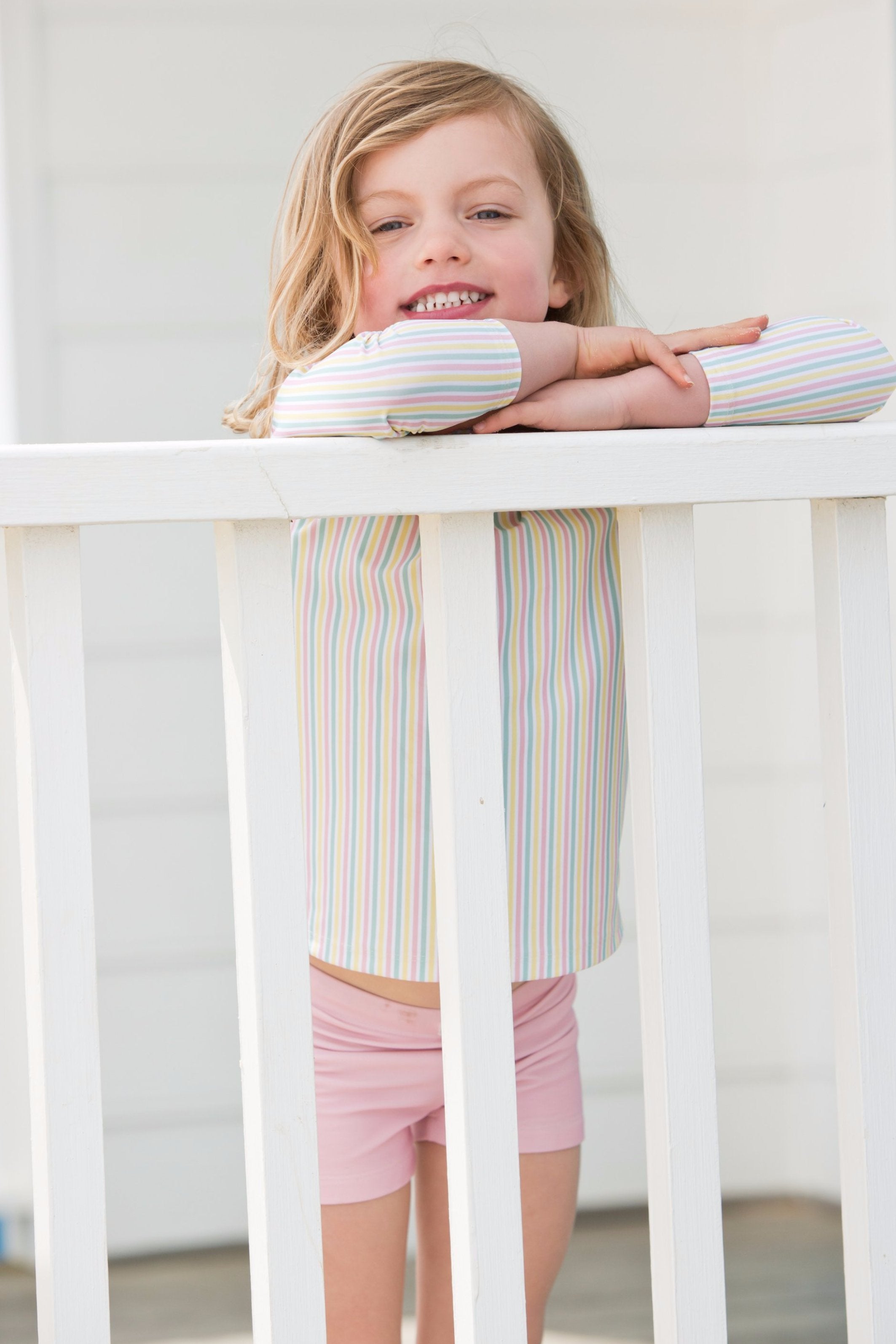 harry & pop budgie brief in palm cove pink | UPF 50+ swimwear for kids, toddlers, baby