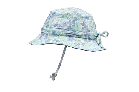 bells blue gingham swim flap hat (sizes 3-6 mths & 2-3 yrs available)