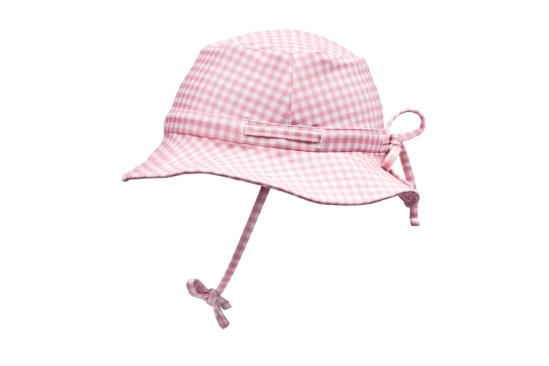 pambula pink gingham swim bucket hat (size 3-6 yrs sold out)