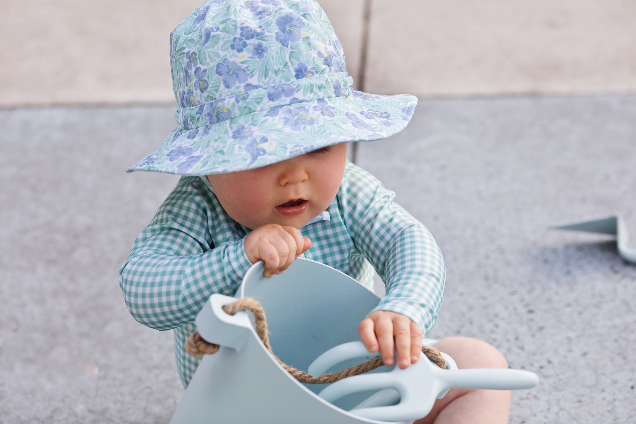 freshwater floral swim bucket hat (size 2-3 yrs sold out)