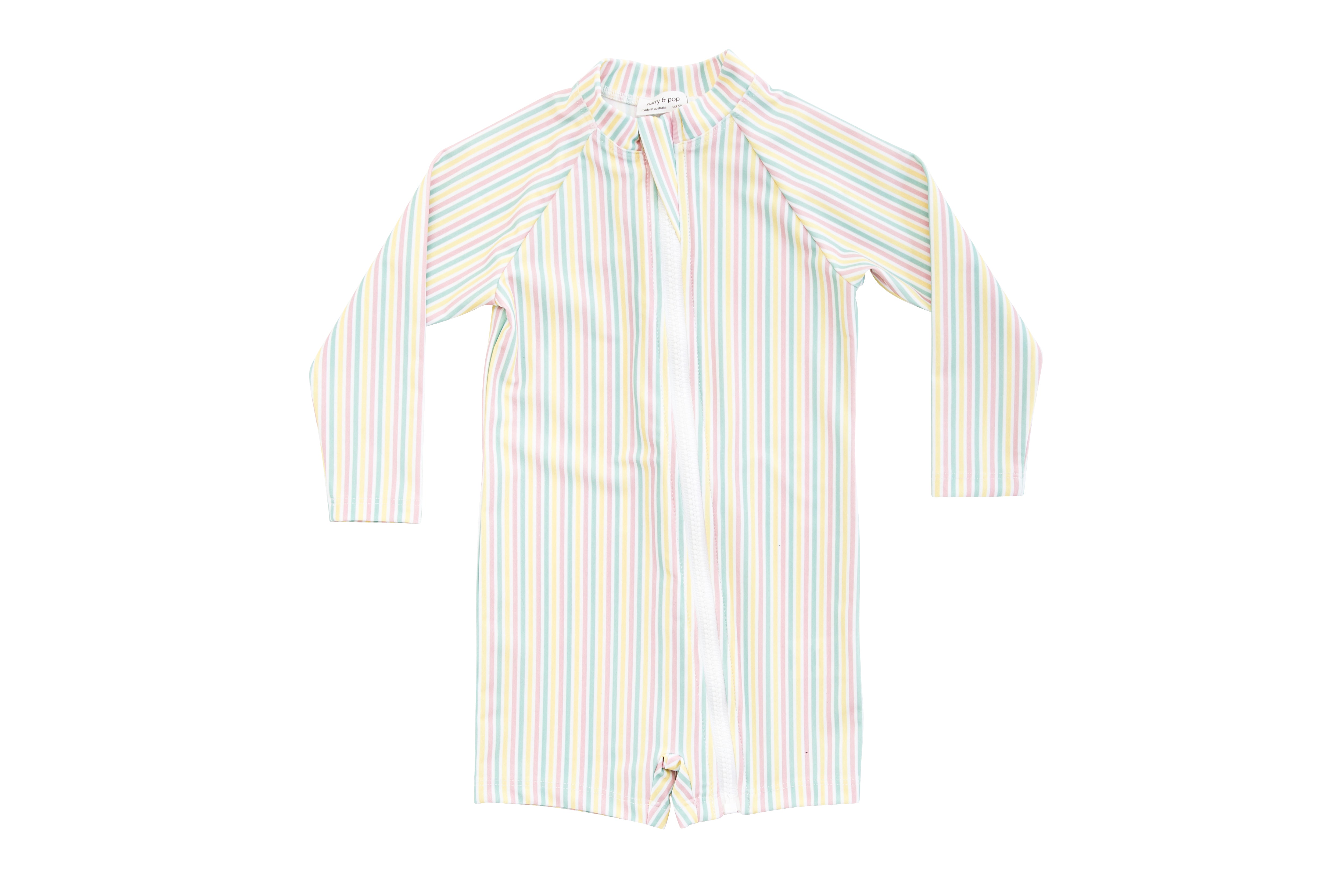 portsea pink stripe sun suit