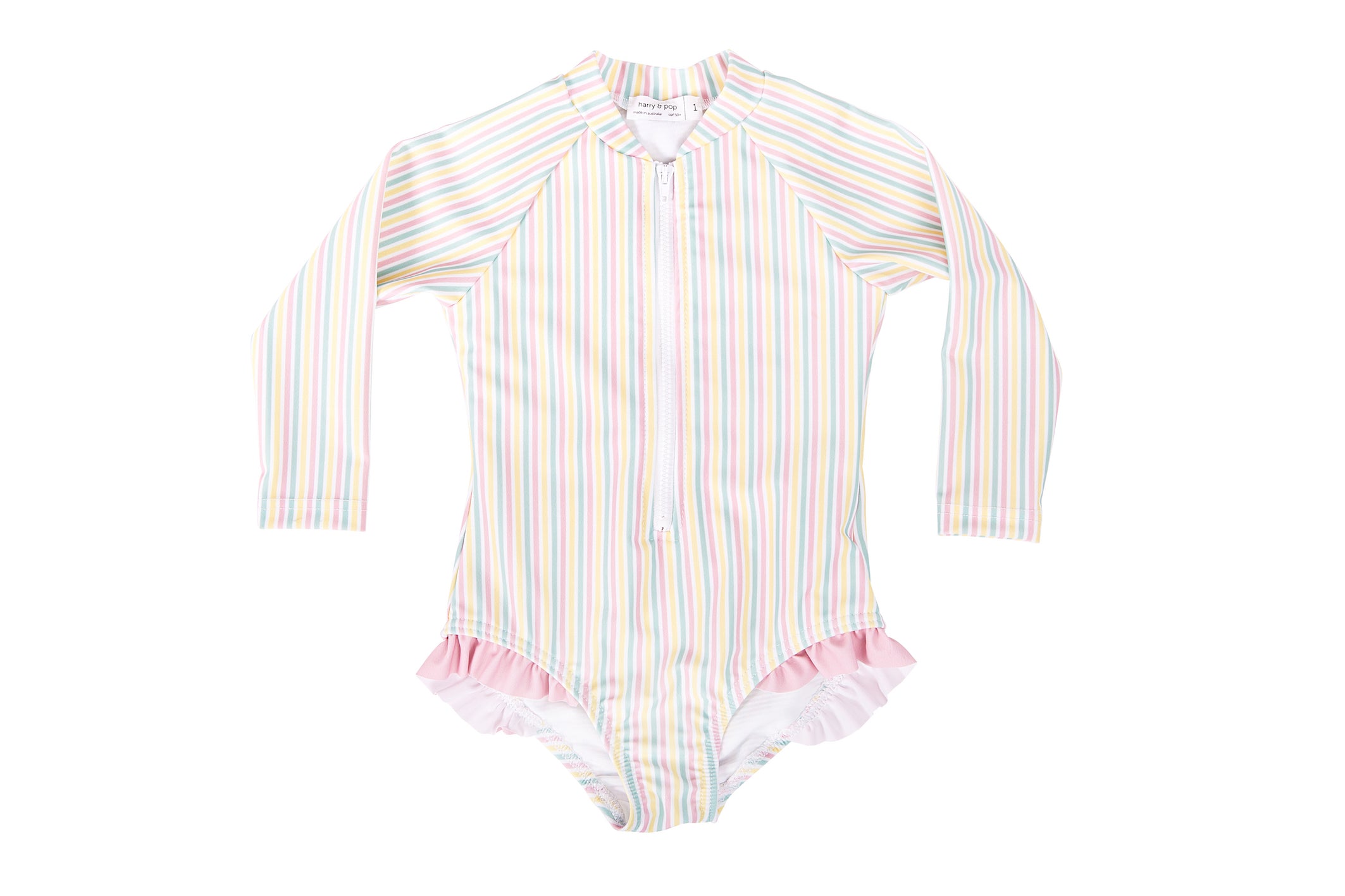 portsea pink stripe surf suit