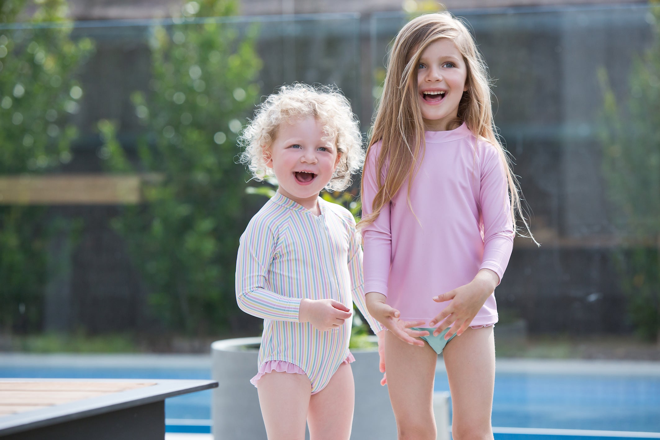 portsea pink stripe surf suit
