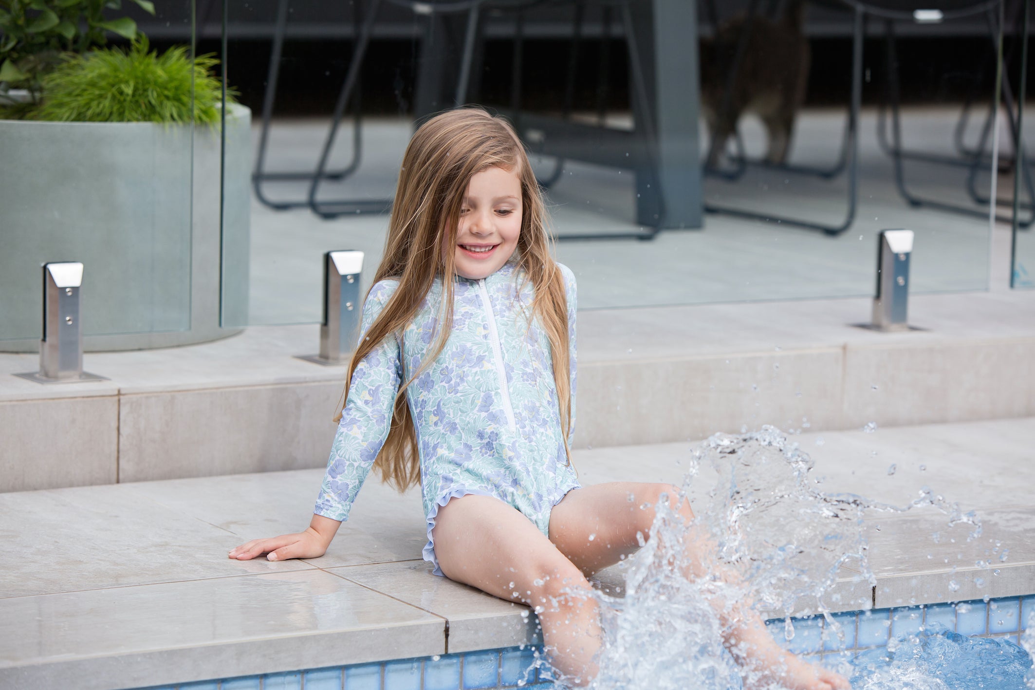 freshwater floral surf suit