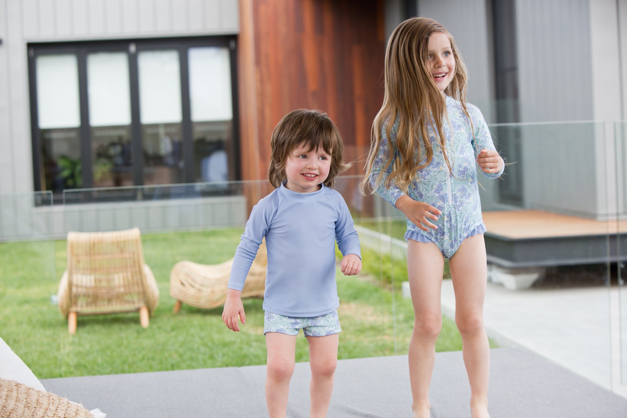 freshwater floral surf suit