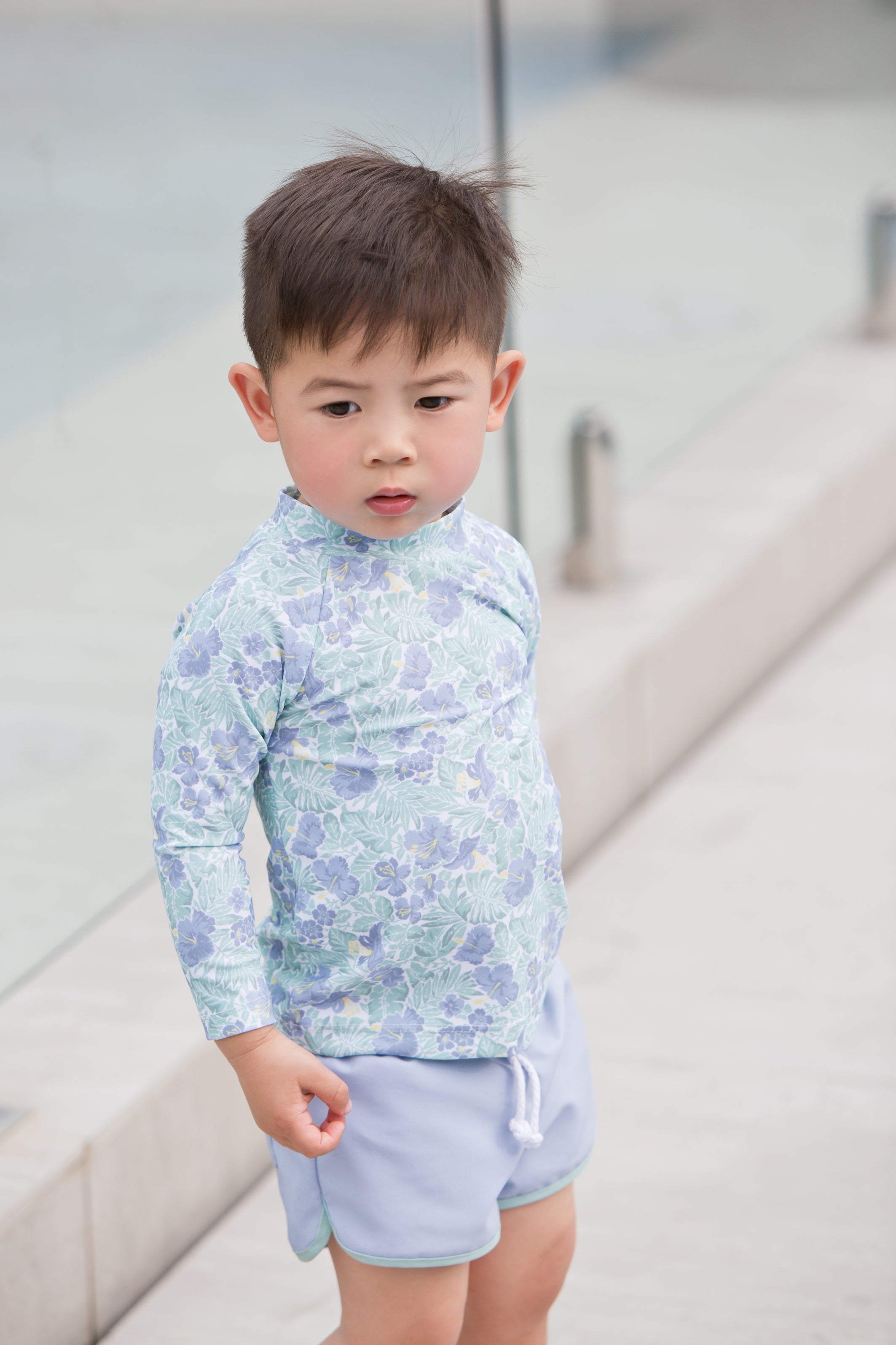 (sample) freshwater floral long sleeve rashguard (sold out)