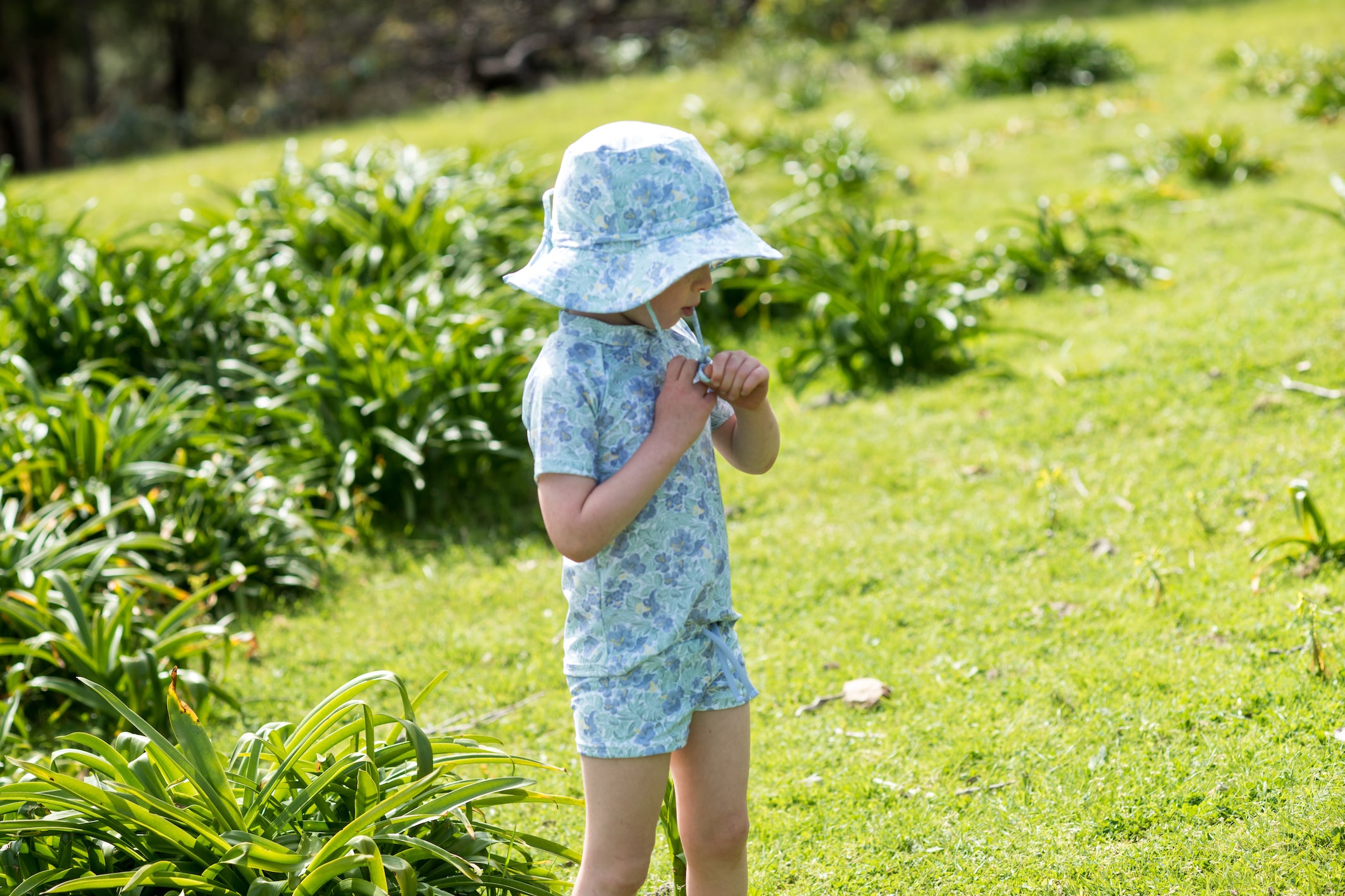 freshwater floral swim bucket hat (size 2-3 yrs sold out)