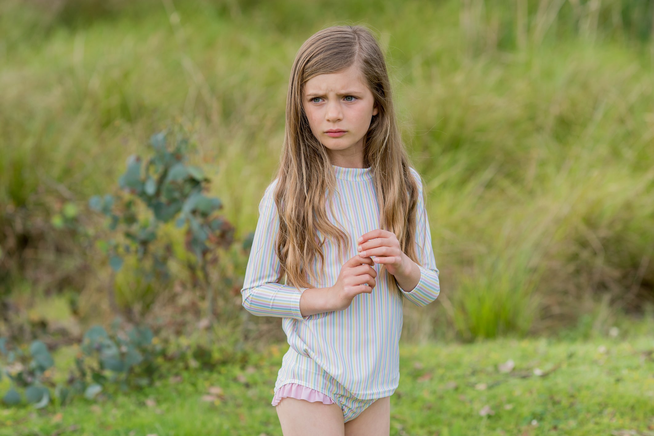 kids portsea pink stripe bikini bottom