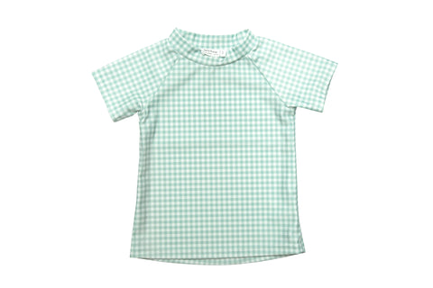 galaru green gingham keyhole one piece