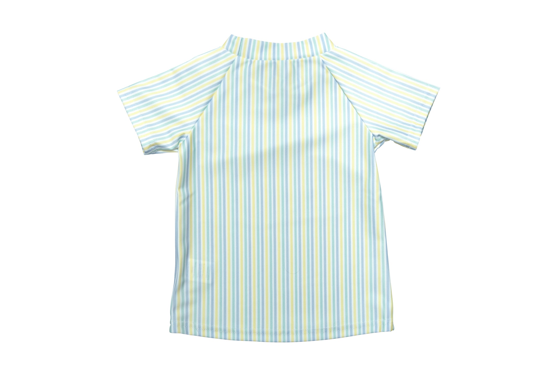 bondi blue stripe short sleeve rashguard