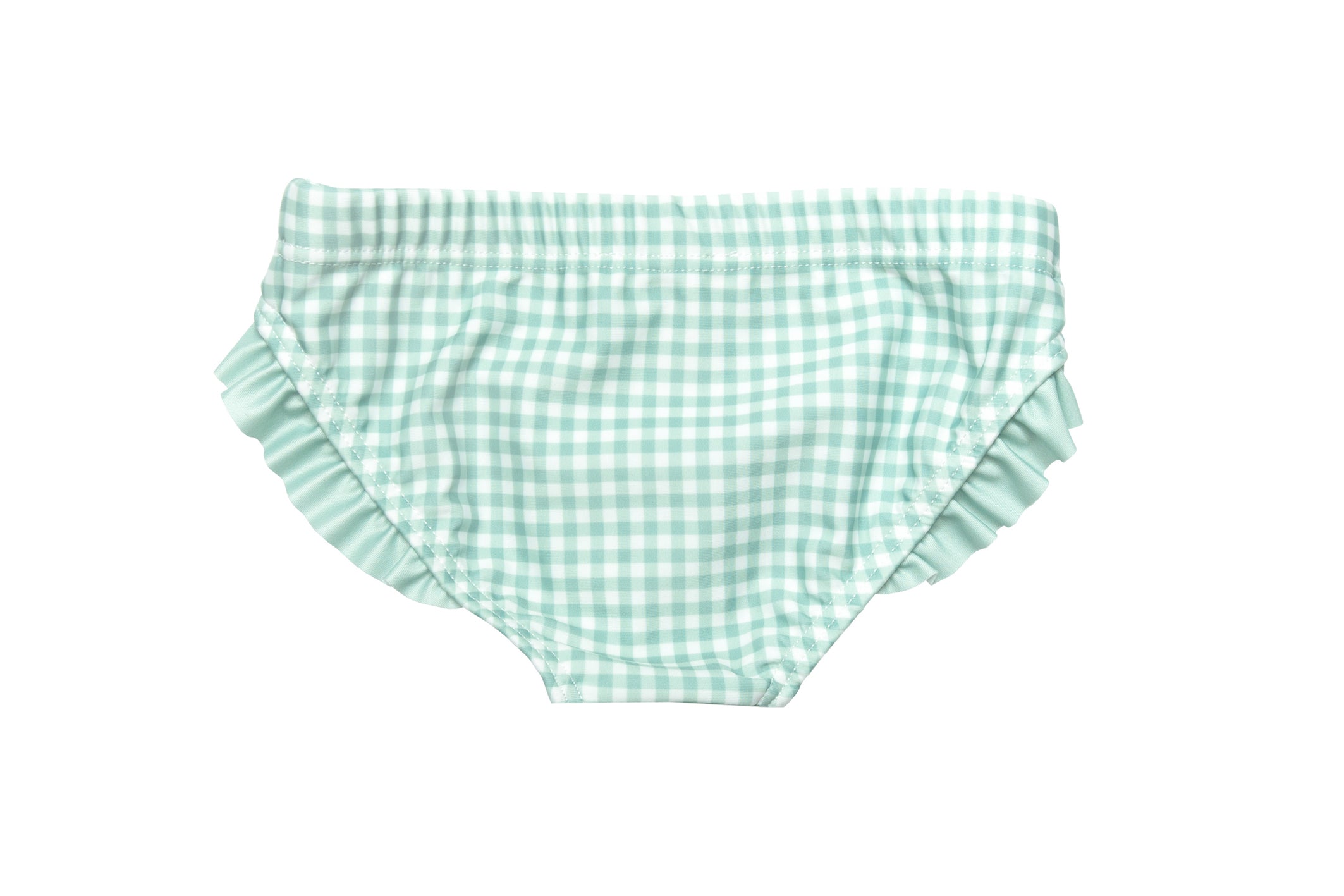 kids galaru green gingham bikini bottom
