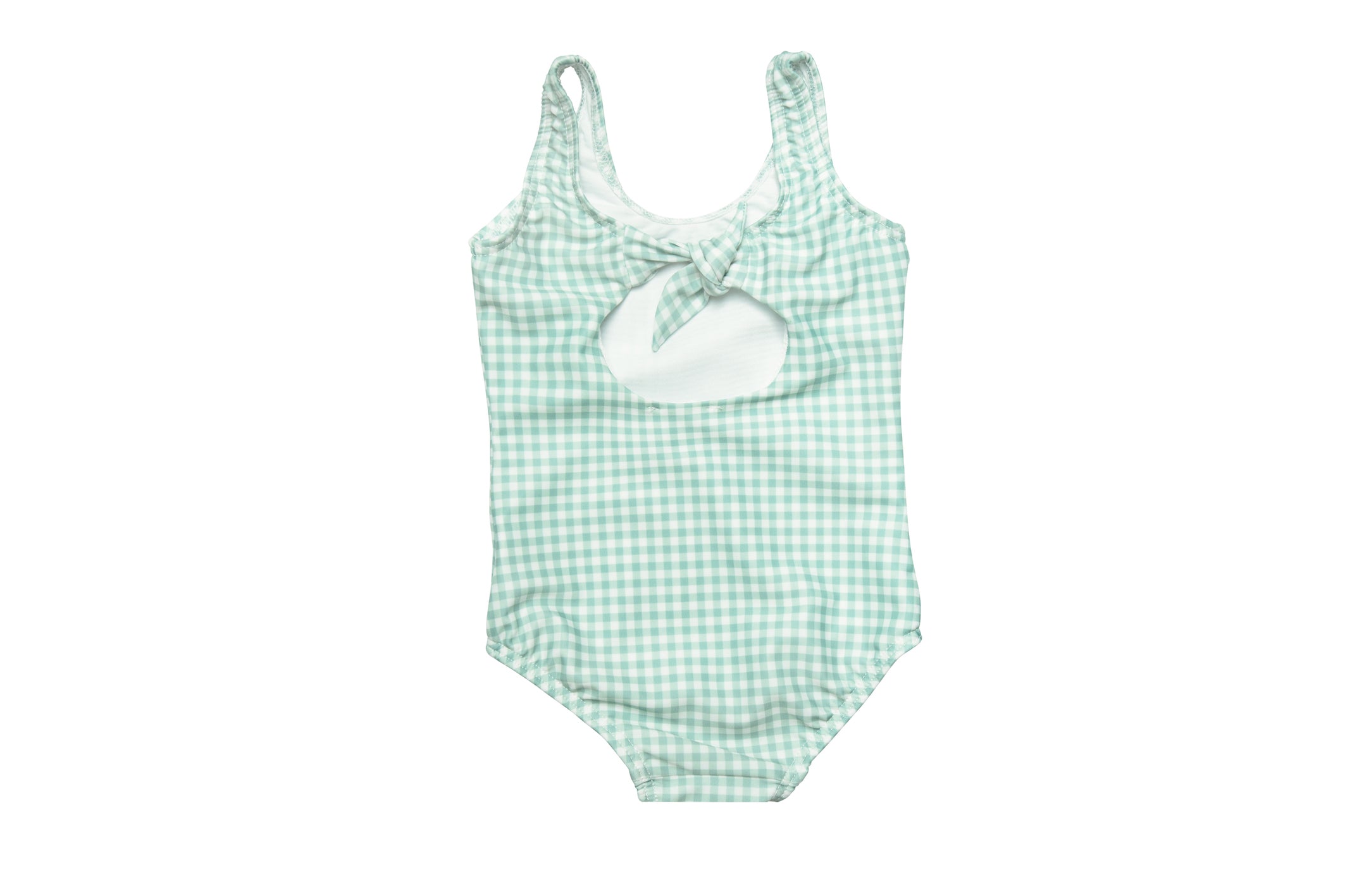 galaru green gingham keyhole one piece