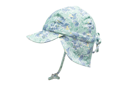bells blue gingham swim flap hat (sizes 3-6 mths & 2-3 yrs)