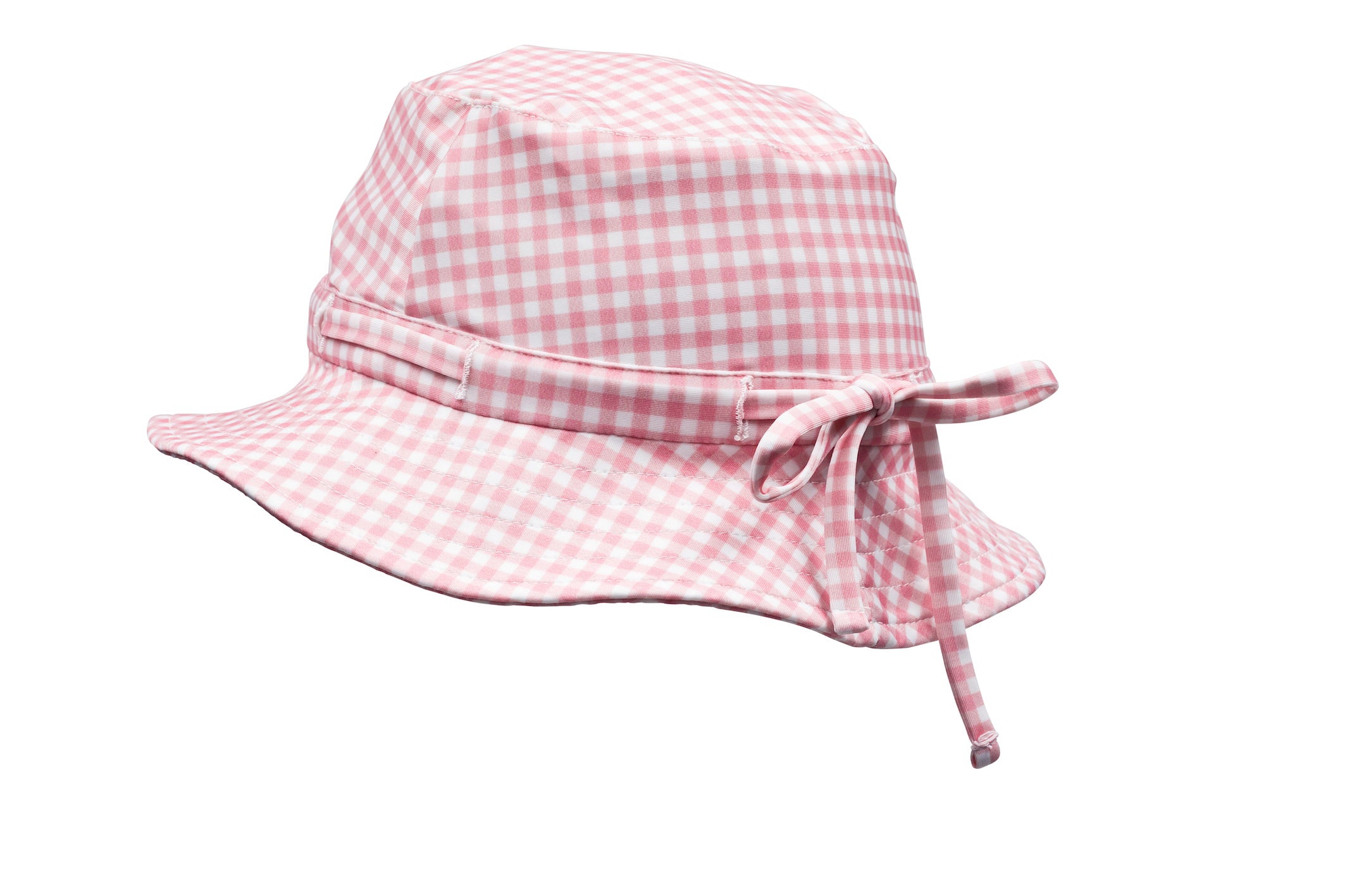 pambula pink gingham swim bucket hat (size 3-6 yrs sold out)