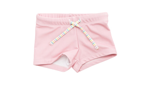 harry & pop budgie brief in palm cove pink | UPF 50+ swimwear for kids, toddlers, baby
