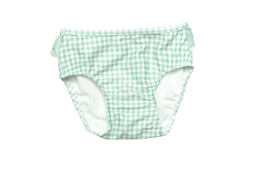 baby galaru green gingham bikini bottom